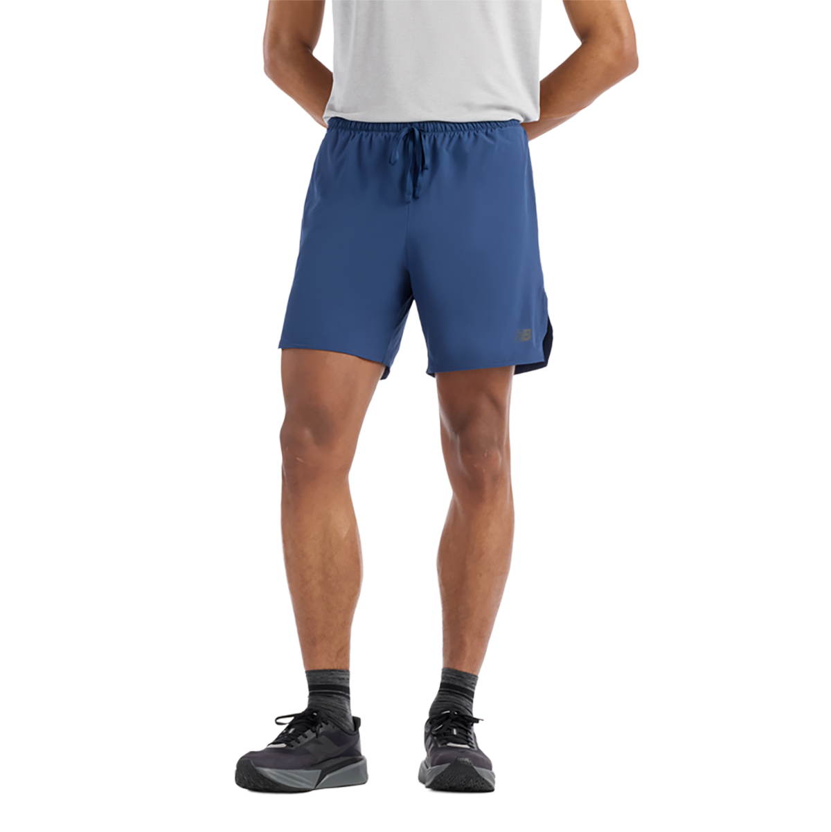 New Balance RC Essential Short 7 — Nb Navy — Size Small — Front View
