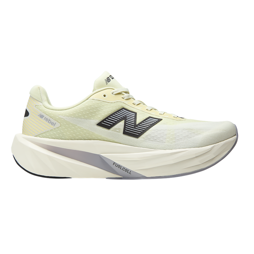 New Balance FuelCell Rebel v5 — Pistachio Butter — Size D — Width 7 — Front View