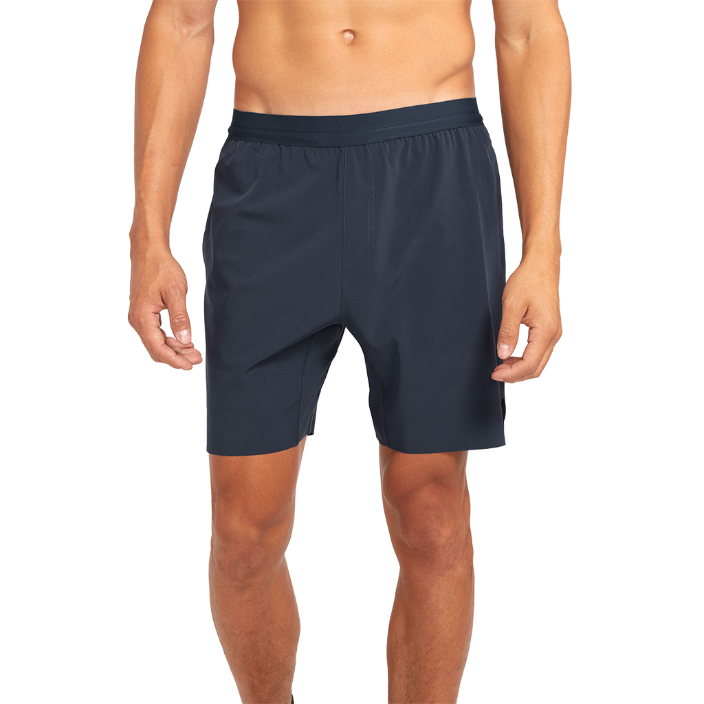 Alwrld ALRN 7" Hi Viz Short — Midnight Navy — Size Small — Front View