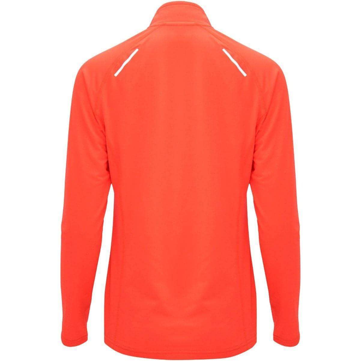 More Mile Vivid Half Zip Long Sleeve Womens Running Top - Orange
