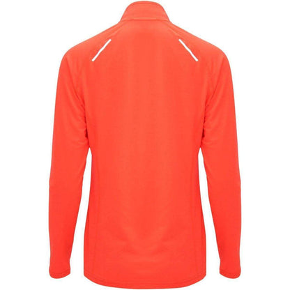 More Mile Vivid Half Zip Long Sleeve Womens Running Top - Orange