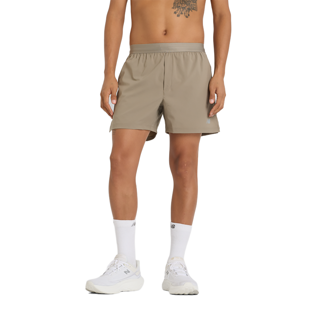 New Balance AC Lined Short 5 — Brown — Size Large — Front View