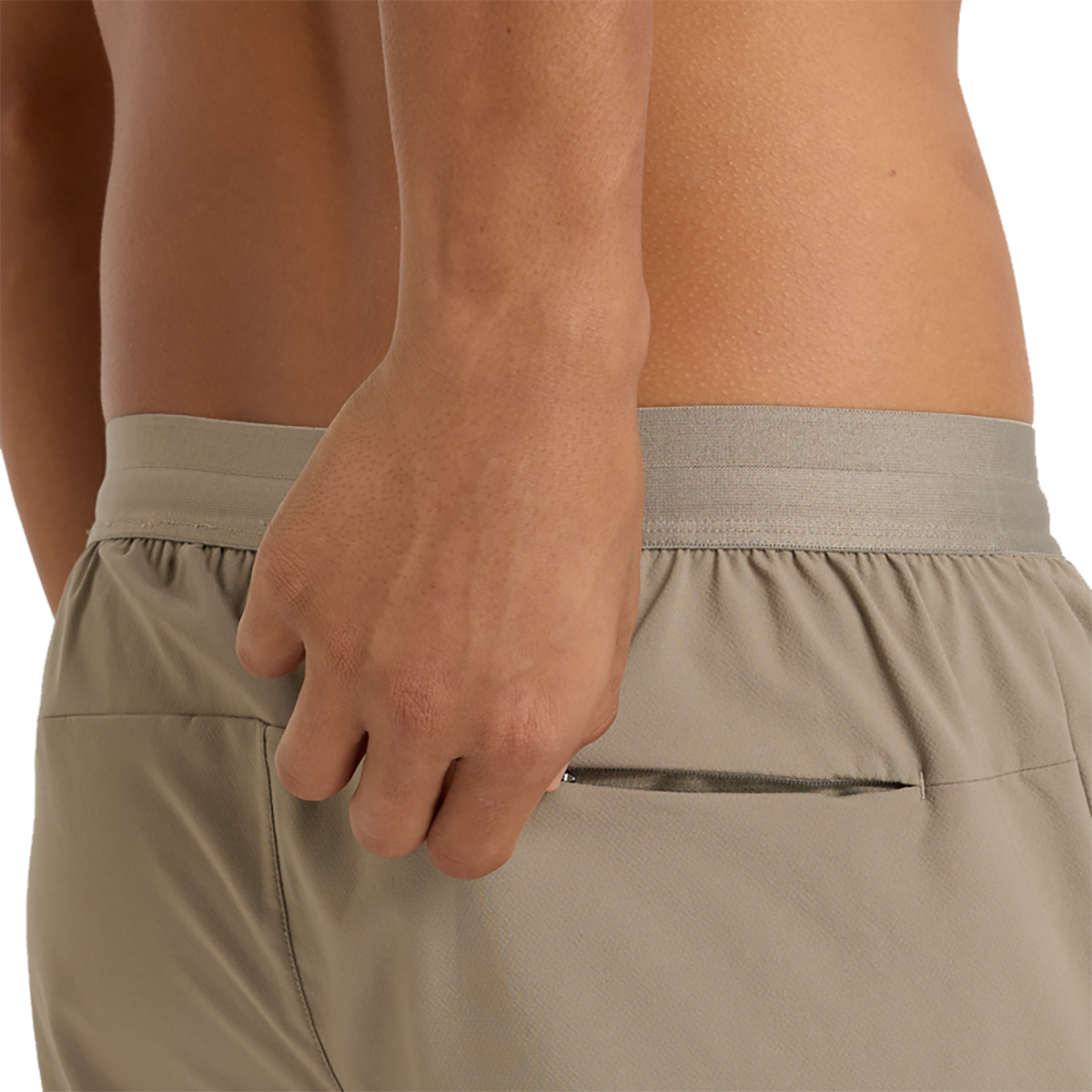 New Balance AC Lined Short 5 — Brown — Size Large — Detail View