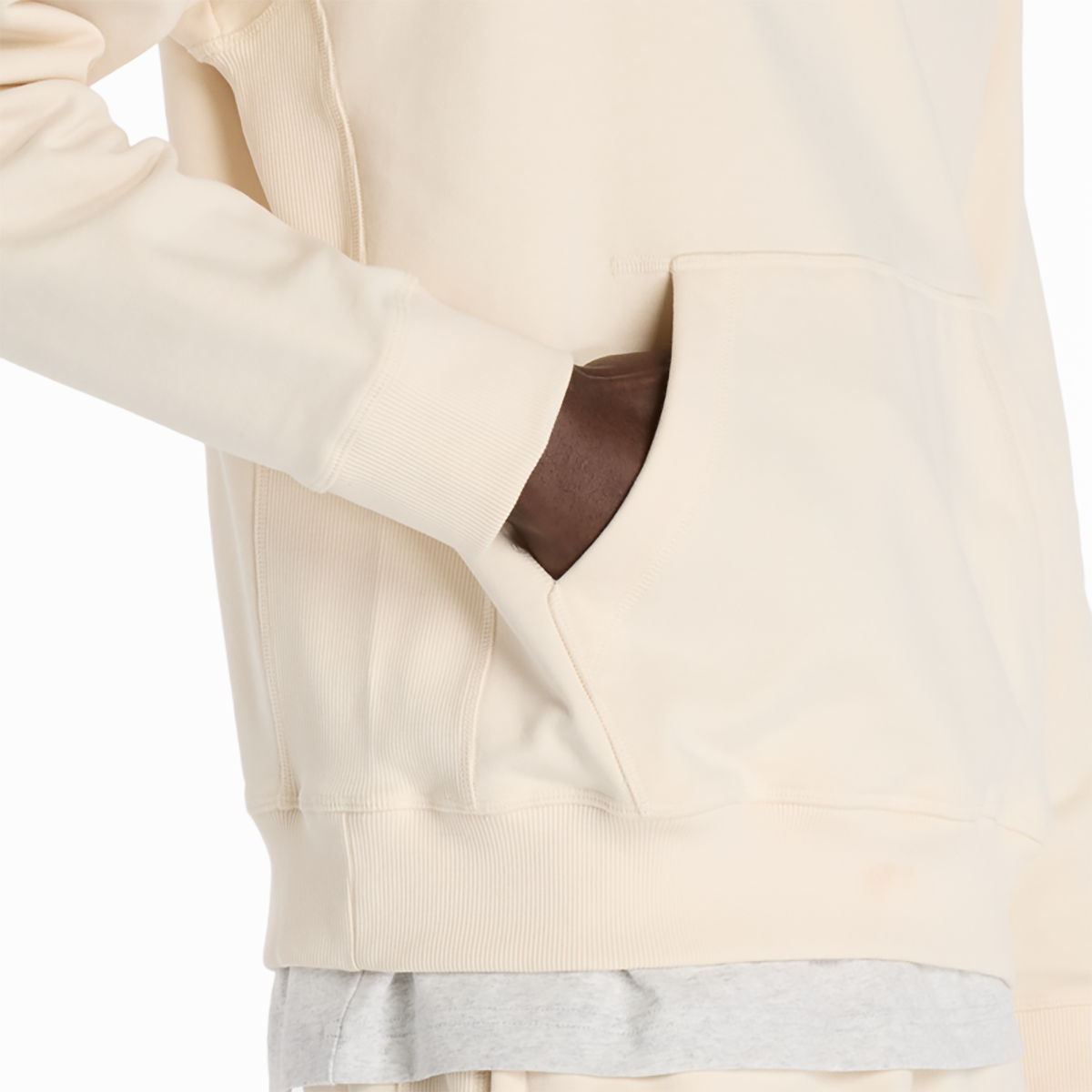 New Balance Athletics French Terry Hoodie — Permafrost — Size Large — Detail View