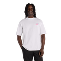 New Balance Classic Tri-Logo Heat Map T-Shirt — White — Size Small — Front View