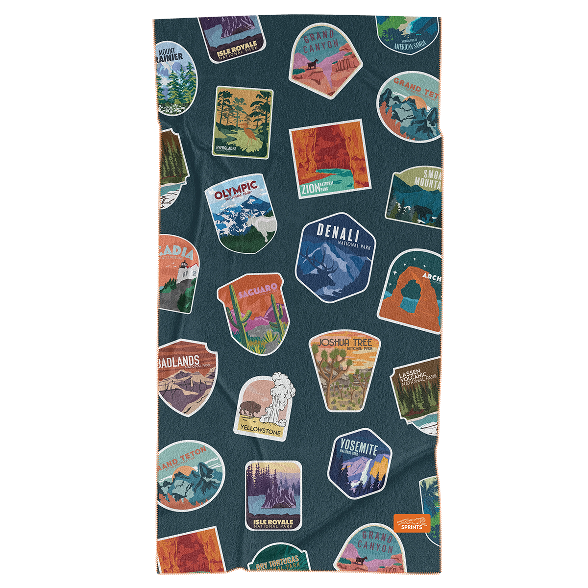Sprints Car Seat Cover Towels — National Parks — Front View