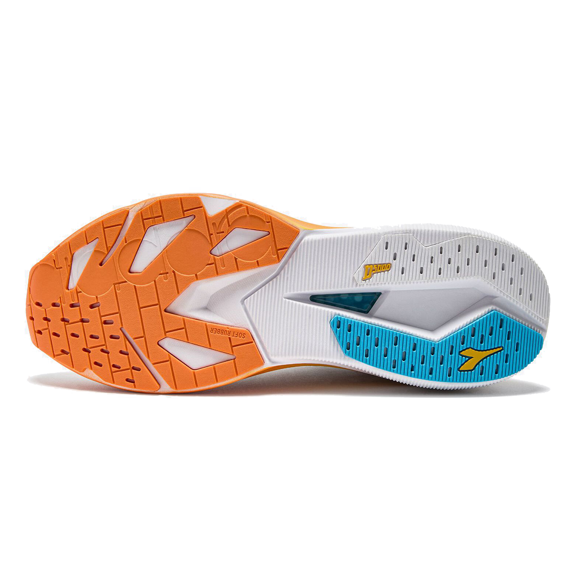Diadora Mythos Blushield Volo 5 — White - Nectarine - Lemon Chrome — Size D — Width 10 — Alternate View 12