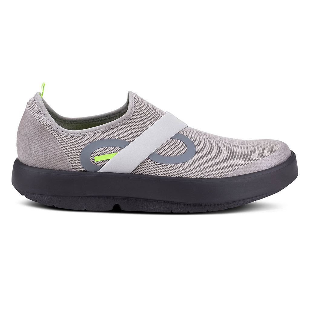 Oofos OOmg Low — White - Black — Size D — Width 8 — Front View