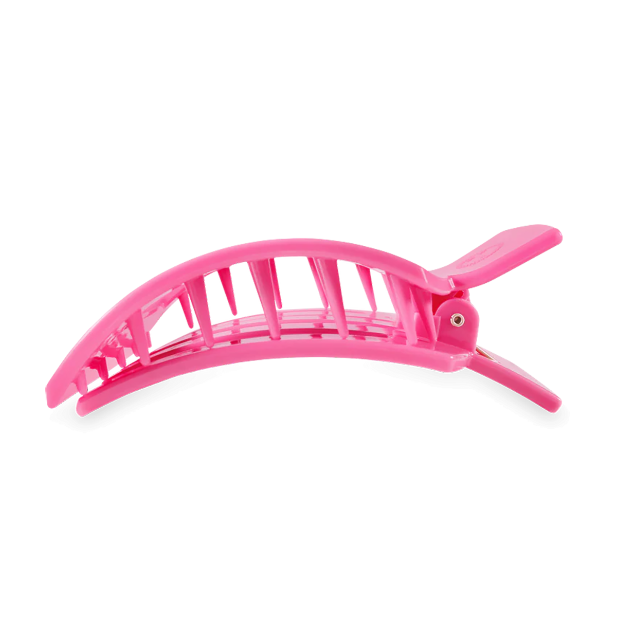 Teleties Flat Square Hair Clip — Paradise Pink — Size Large — Back View