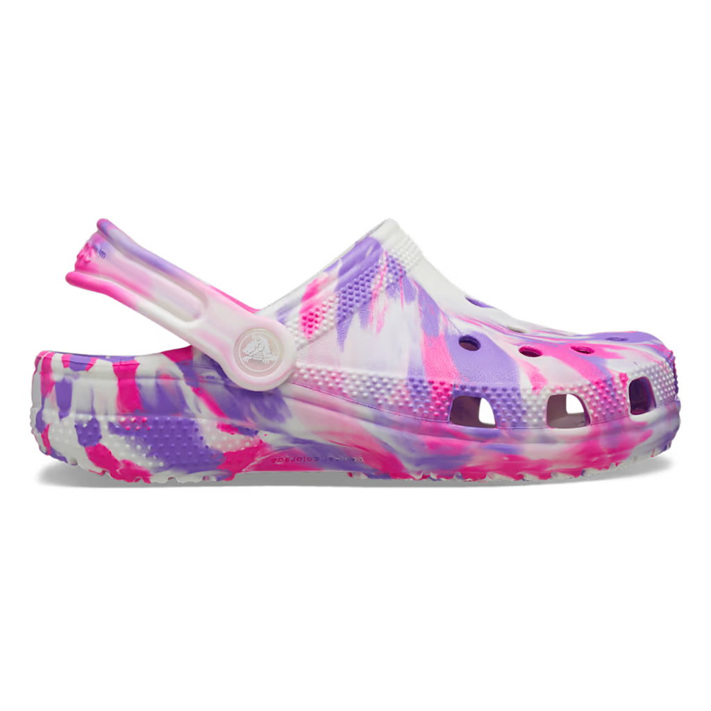 Crocs Classic Glow Marbled Clog — Prep Blue - Multi — Size C — Width 6 — Front View