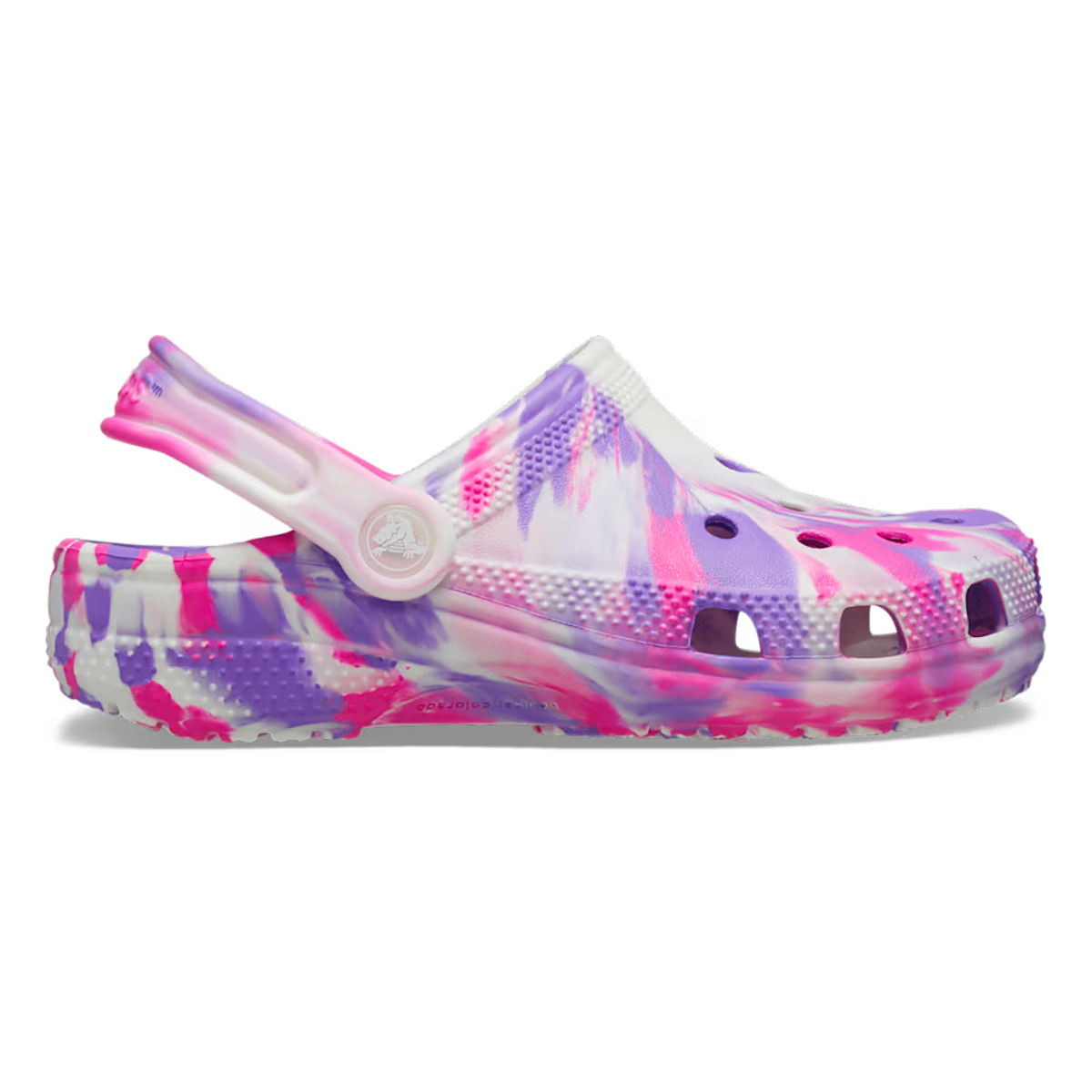 Crocs Classic Glow Marbled Clog — Prep Blue - Multi — Size C — Width 6 — Front View