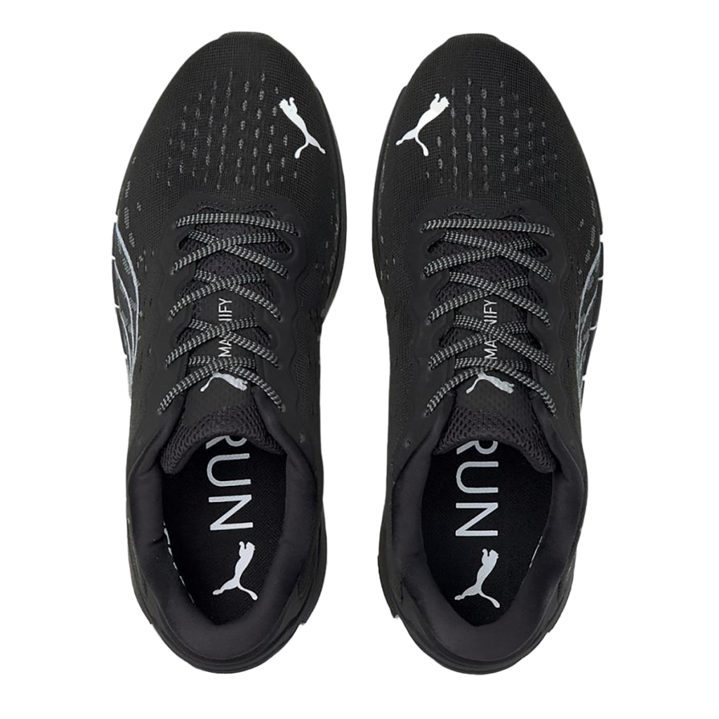 Puma Magnify Nitro — Black - Castlerock - White — Size B — Width 6.5 — Back View