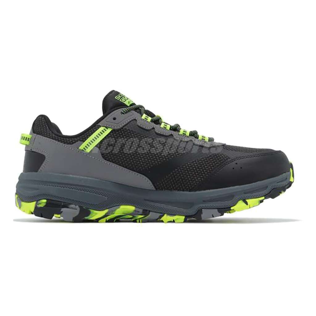 Skechers Go Run Trail Altitude - Marble — Black - Yellow — Size D — Width 8.5 — Front View