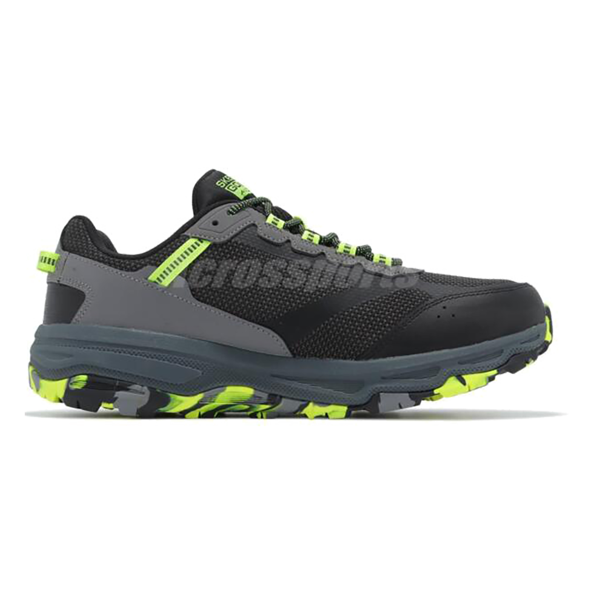 Skechers Go Run Trail Altitude - Marble — Black - Yellow — Size D — Width 8.5 — Front View