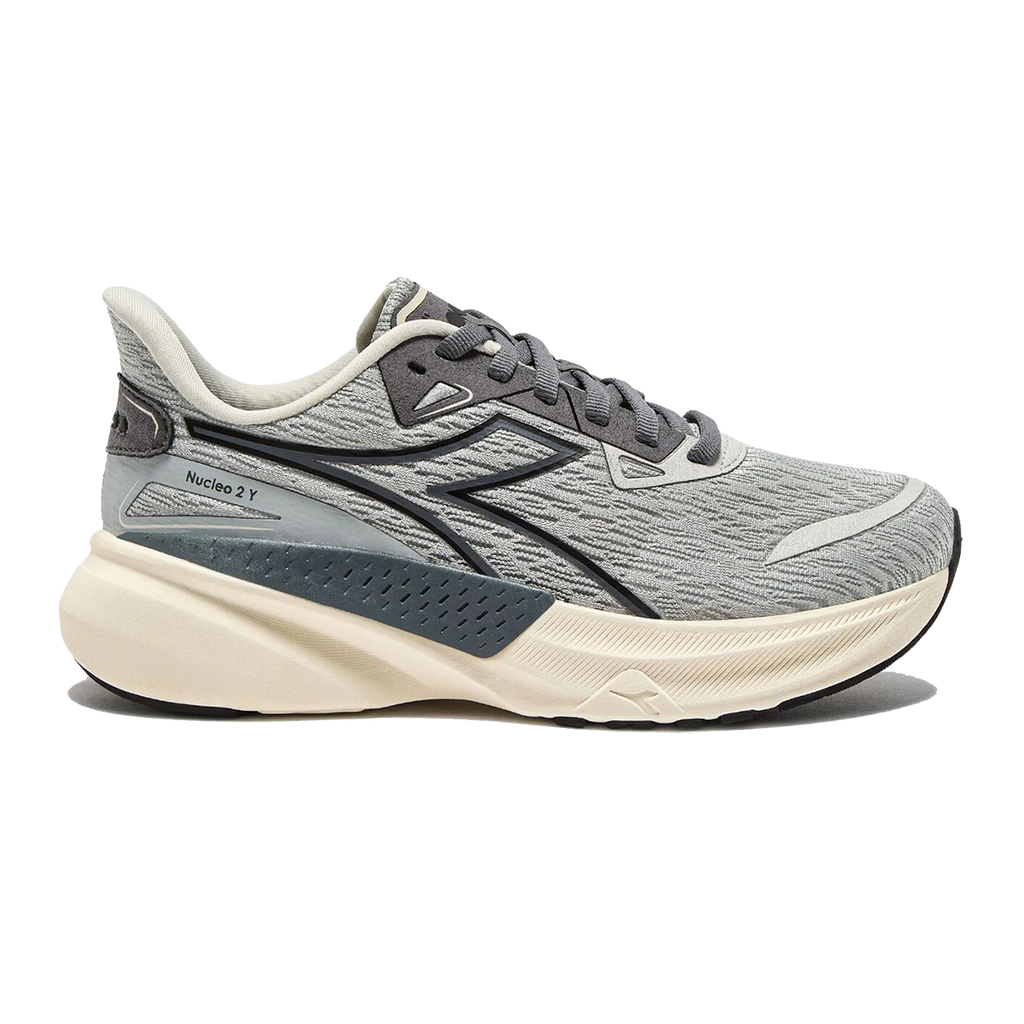 Diadora Nucleo 2 — Silver DD - Whisper White — Size Y — Width 3.5 — Front View