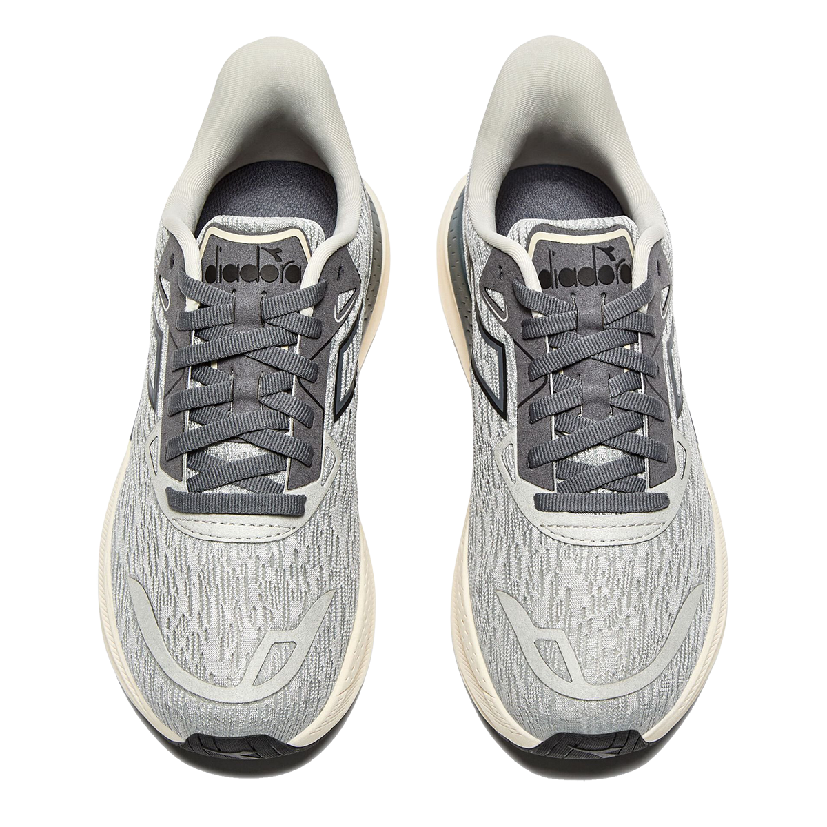 Diadora Nucleo 2 — Silver DD - Whisper White — Size Y — Width 3.5 — Side View