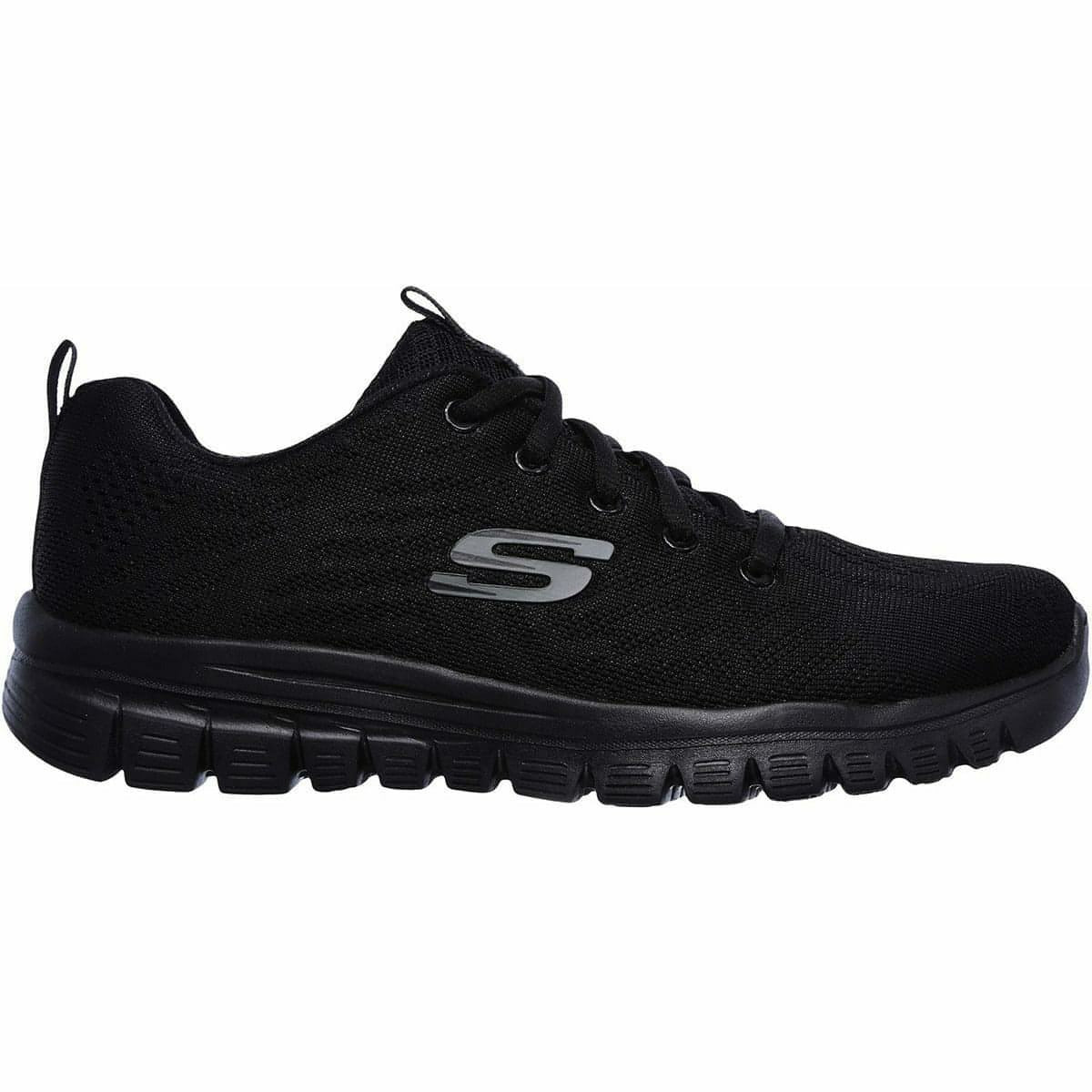 Skechers Graceful WIDE FIT Womens Training Shoes - Black