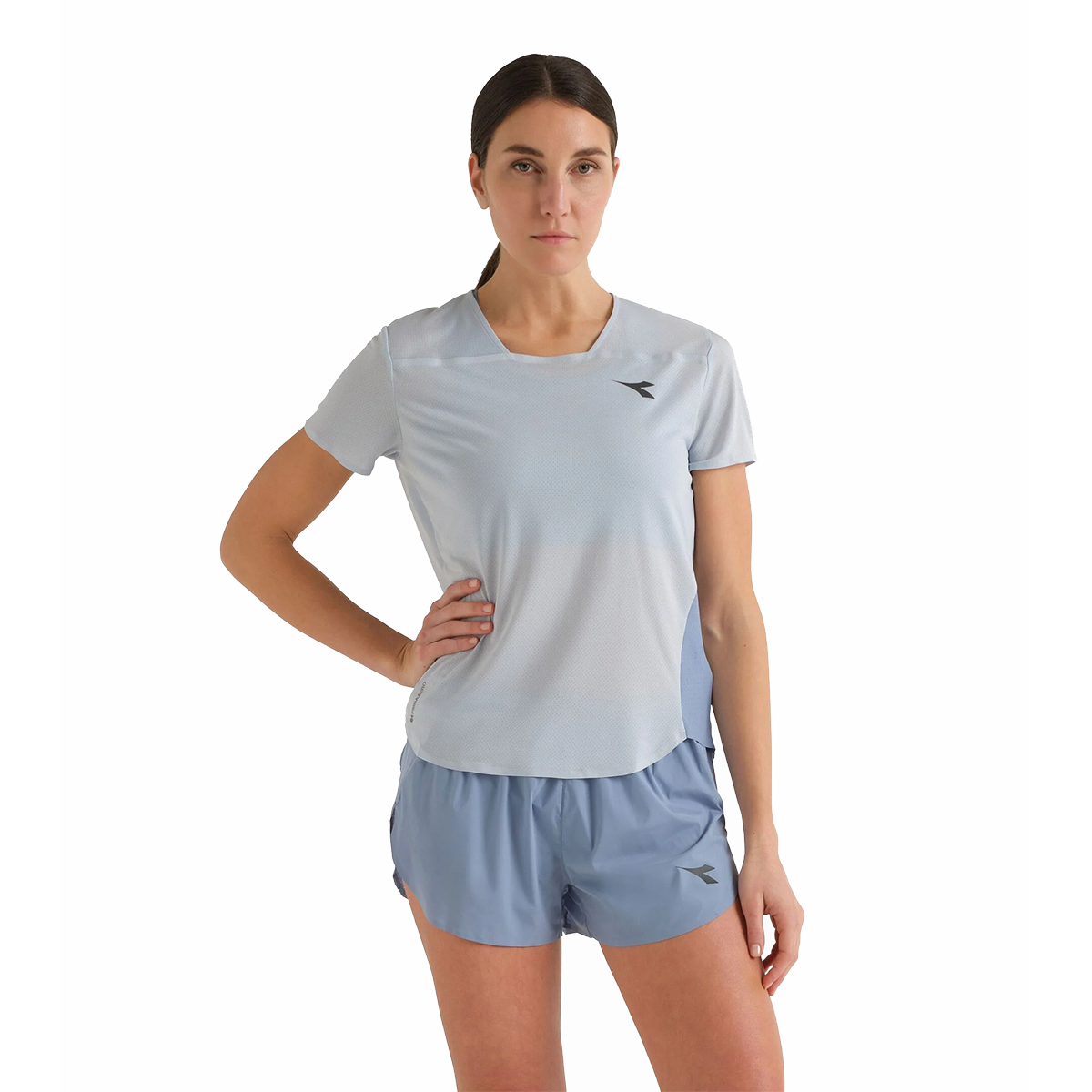 Diadora L. SS T-Shirt Super Light Fibrazero — Peach Cobbler — Size XXSmall — Front View