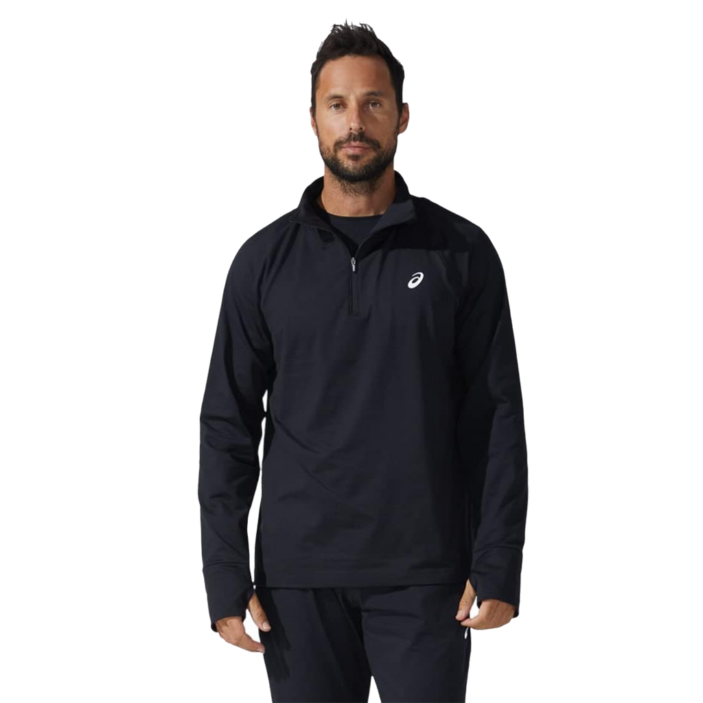 Asics Thermopolis Quarter Zip — Performance Black — Size Small — Side View