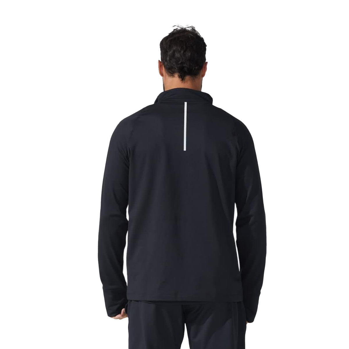 Asics Thermopolis Quarter Zip — Performance Black — Size Small — Back View