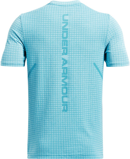 Under Armour Seamless Grid Short Sleeve Mens Training Top - Blue