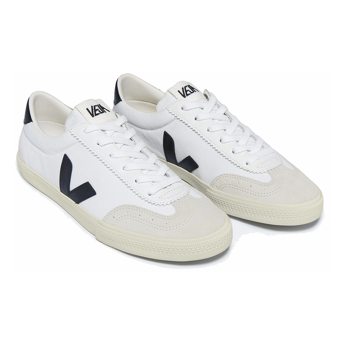 VEJA Volley — White - Black — Size D — Width 41 — Side View