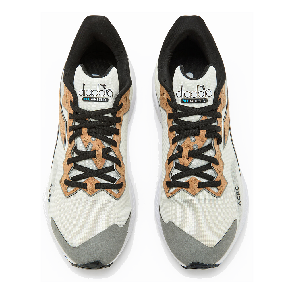 Diadora Mythos Blushield Volo 3 ACBC — White - Grey — Size D — Width 7 — Side View