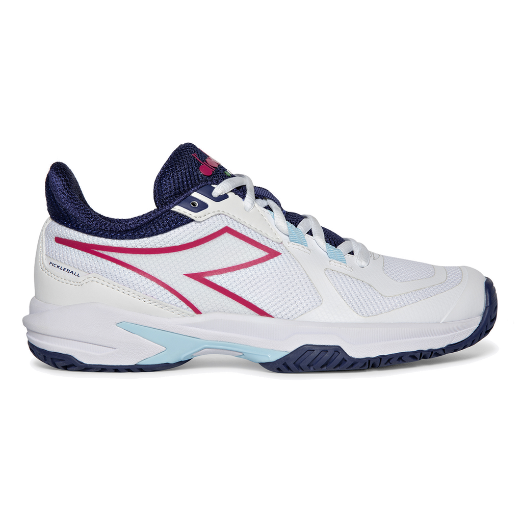 Diadora Trofeo 2 AG Pickleball — White - Legion Blue — Size B — Width 10 — Top View