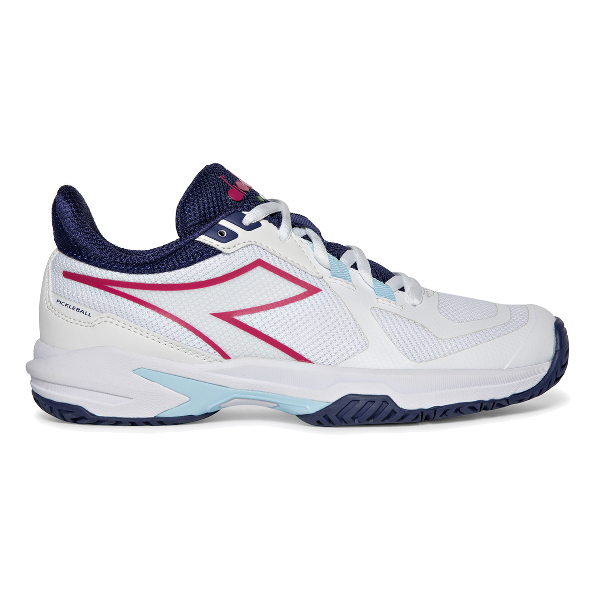 Diadora Trofeo 2 AG Pickleball — White - Legion Blue — Size B — Width 10 — Top View