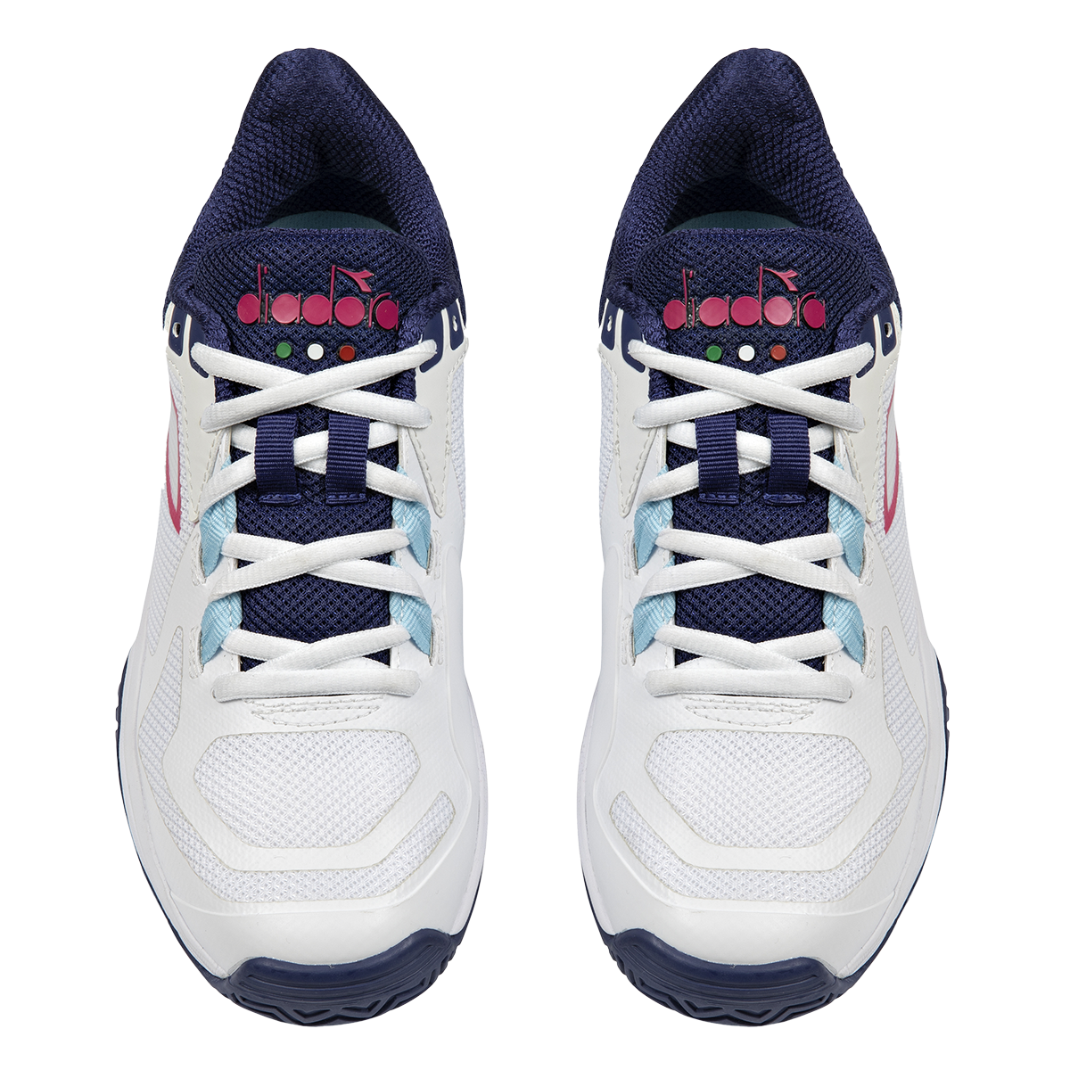 Diadora Trofeo 2 AG Pickleball — White - Legion Blue — Size B — Width 10 — Detail View