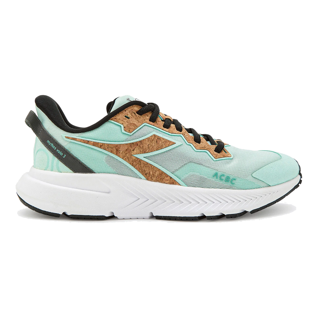 Diadora Mythos Blushield Volo 3 ACBC — Dusty Aqua Green — Size B — Width 10 — Front View