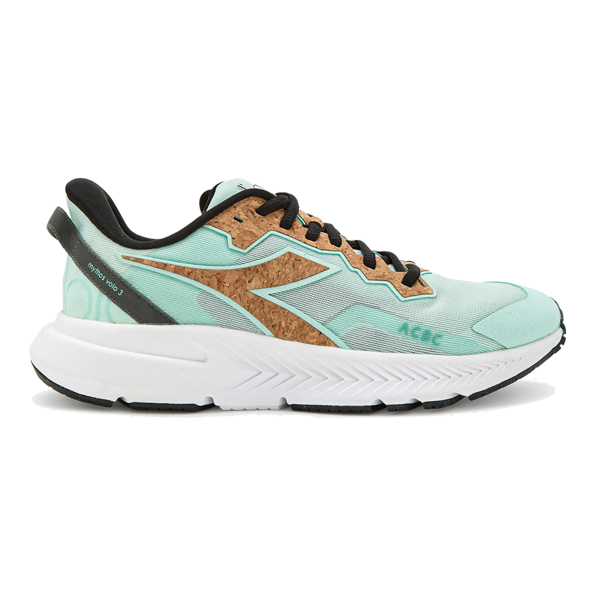 Diadora Mythos Blushield Volo 3 ACBC — Dusty Aqua Green — Size B — Width 10 — Front View