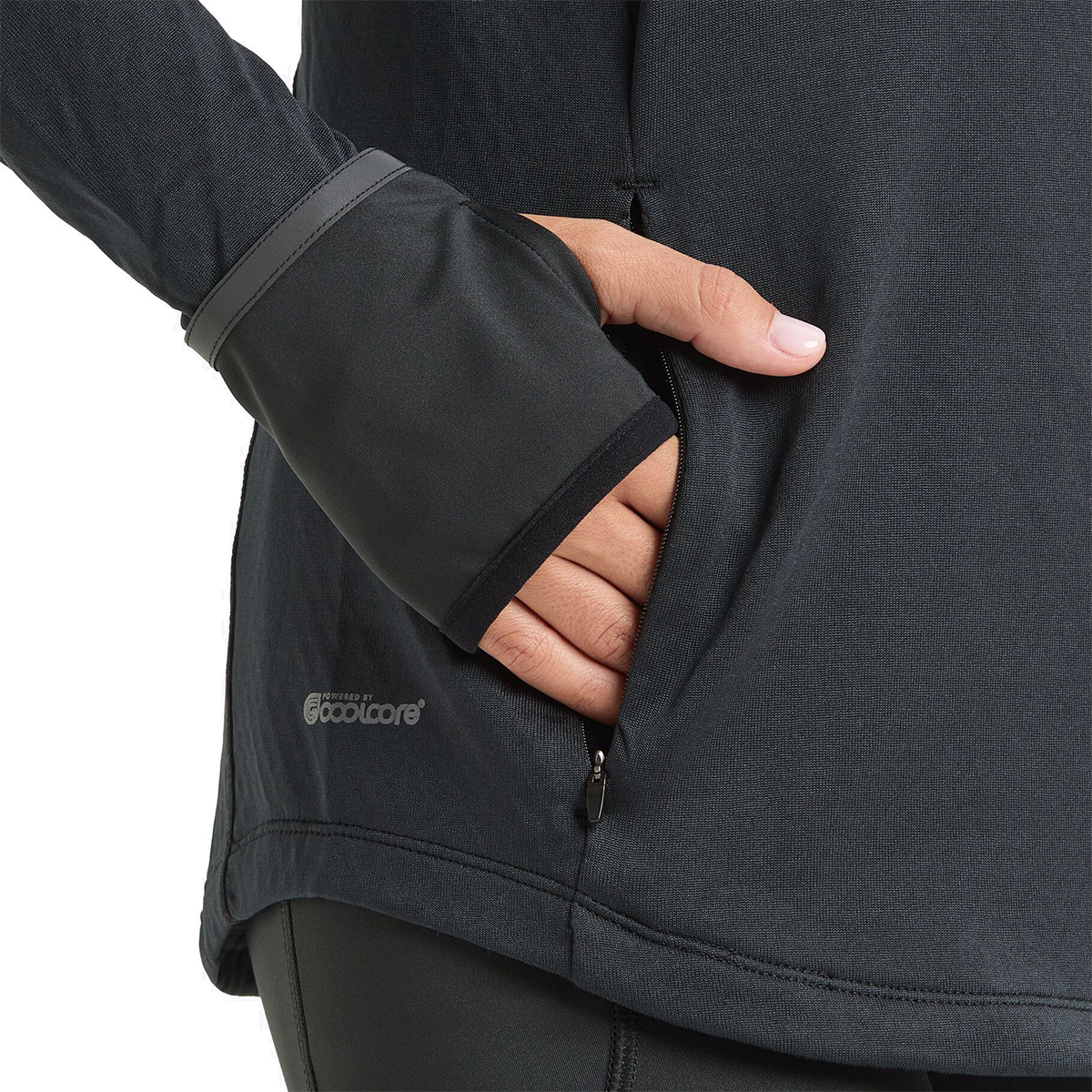 Diadora Warm Up Winter Protection Pullover — Black — Size XSmall — Back View