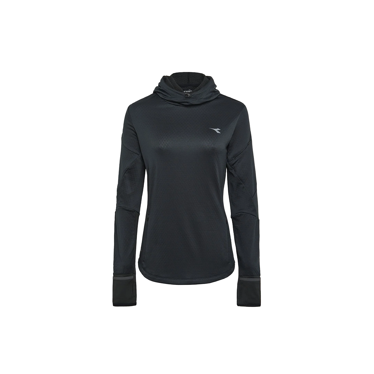 Diadora Warm Up Winter Protection Pullover — Black — Size XSmall — Top View