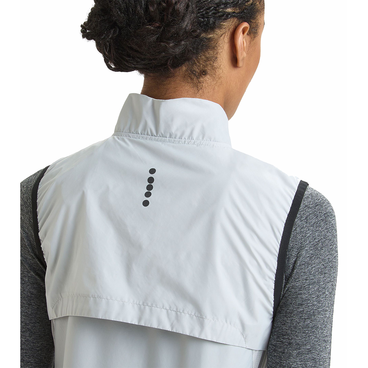 Diadora Packable Vest — Grey Cloud — Size XSmall — Detail View