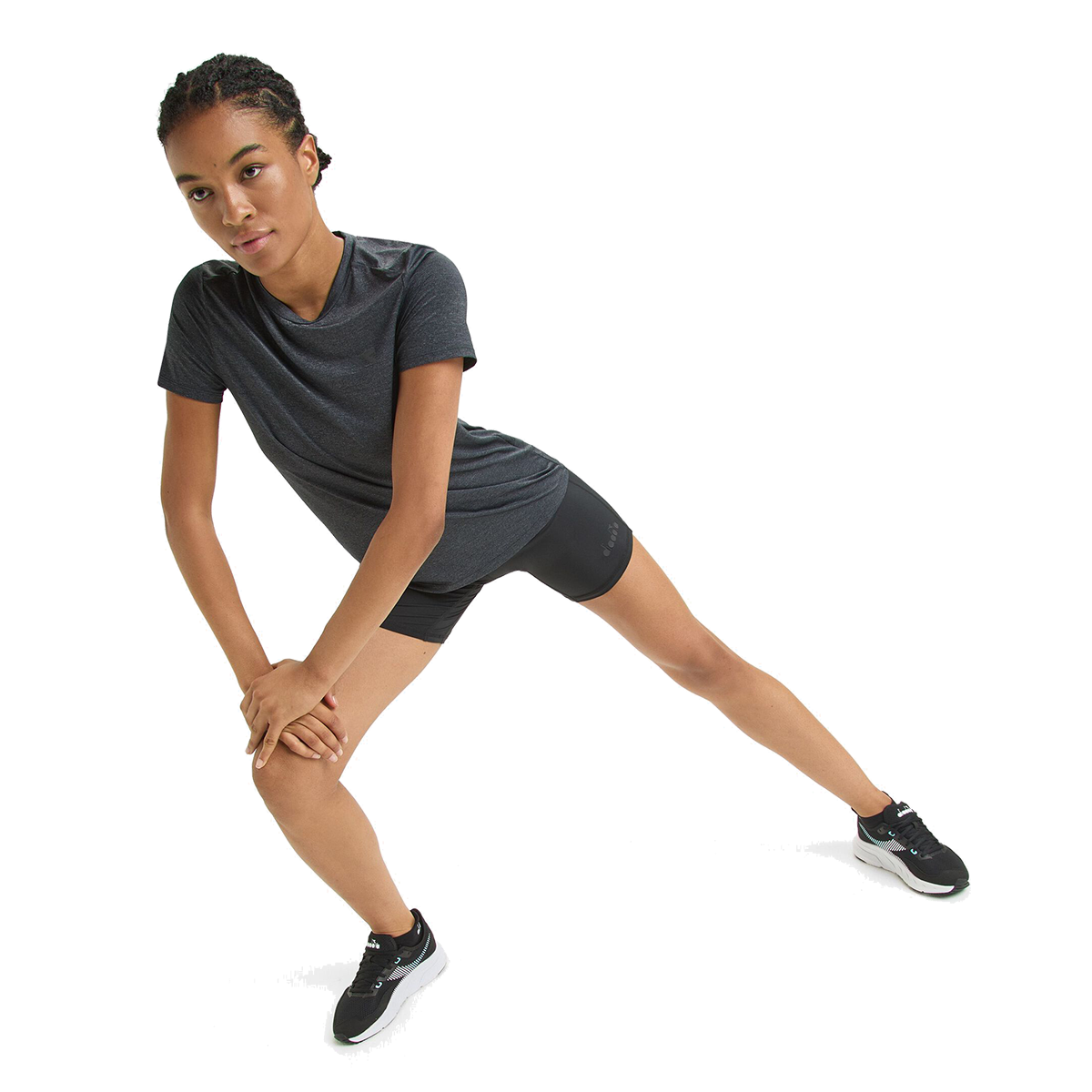 Diadora Short Tight — Black — Size XSmall — Side View