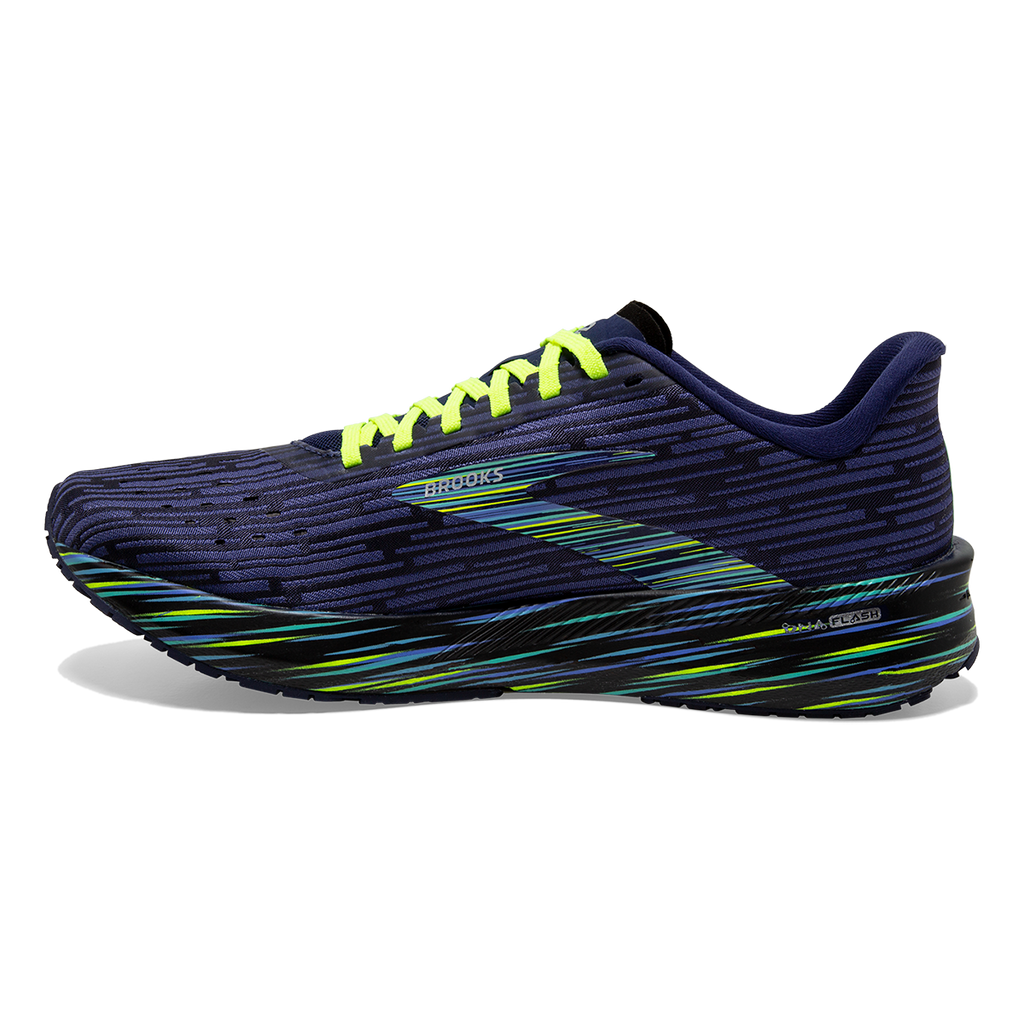 Brooks Hyperion Tempo Run Boston — Navy - Nightlife - Blue — Size B — Width 6.5 — Side View