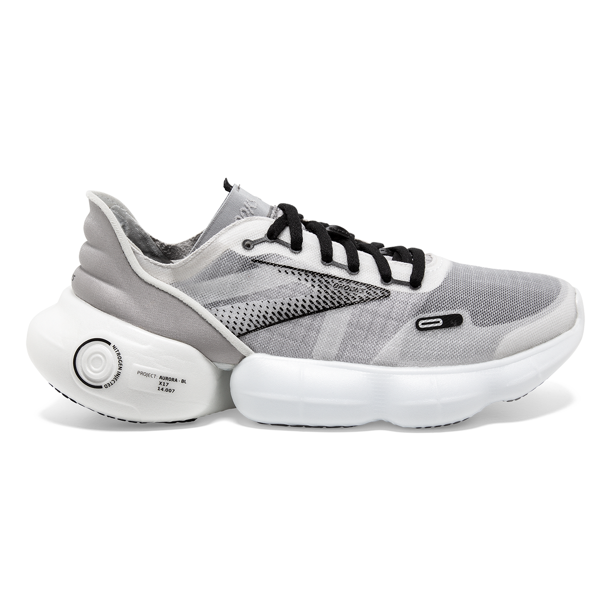 Brooks Aurora-BL — Grey - Coral - Black — Size B — Width 10.5 — Detail View