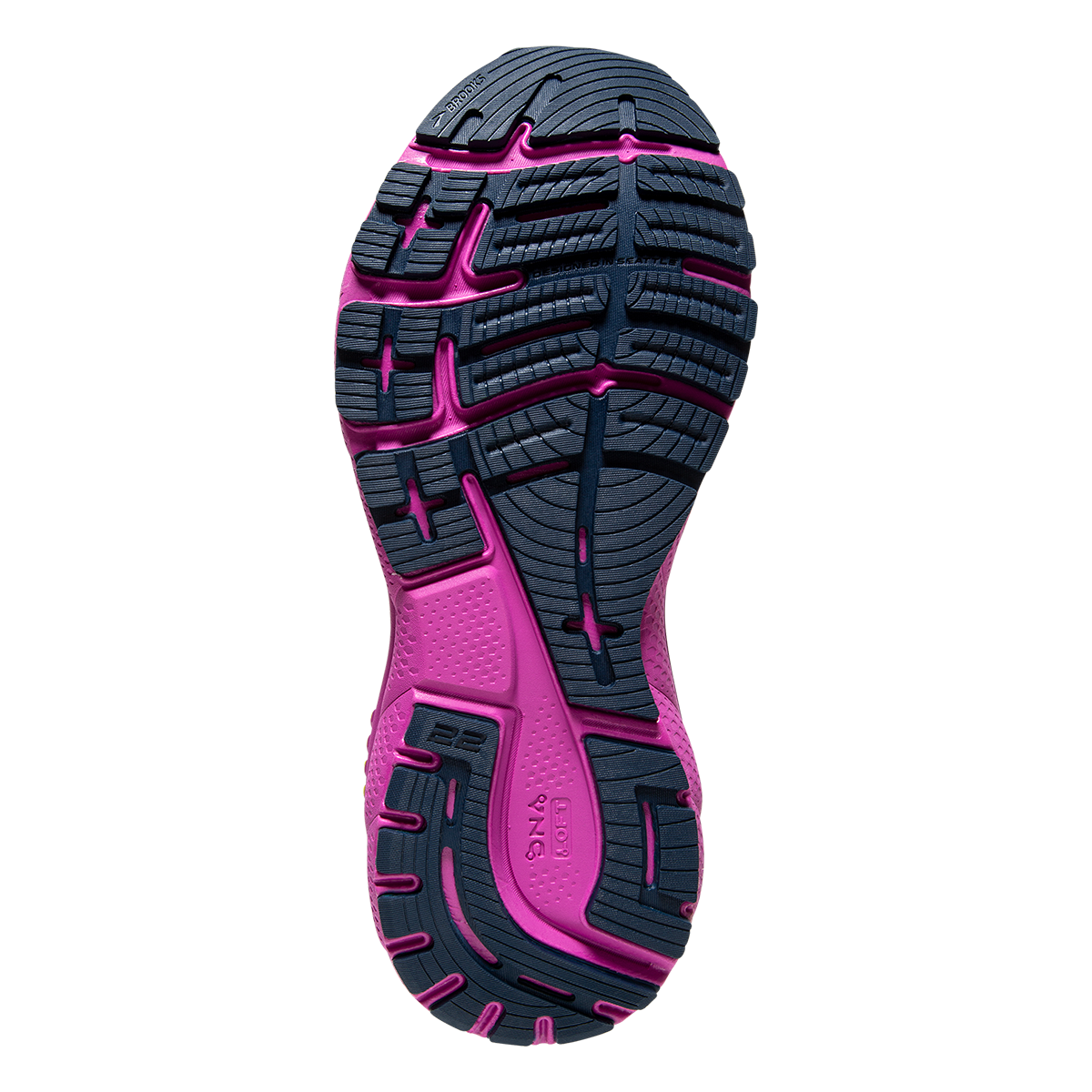 Brooks Adrenaline GTS 22 North America — Nightshadow - Viola - Nightlife — Size B — Width 6.5 — Top View