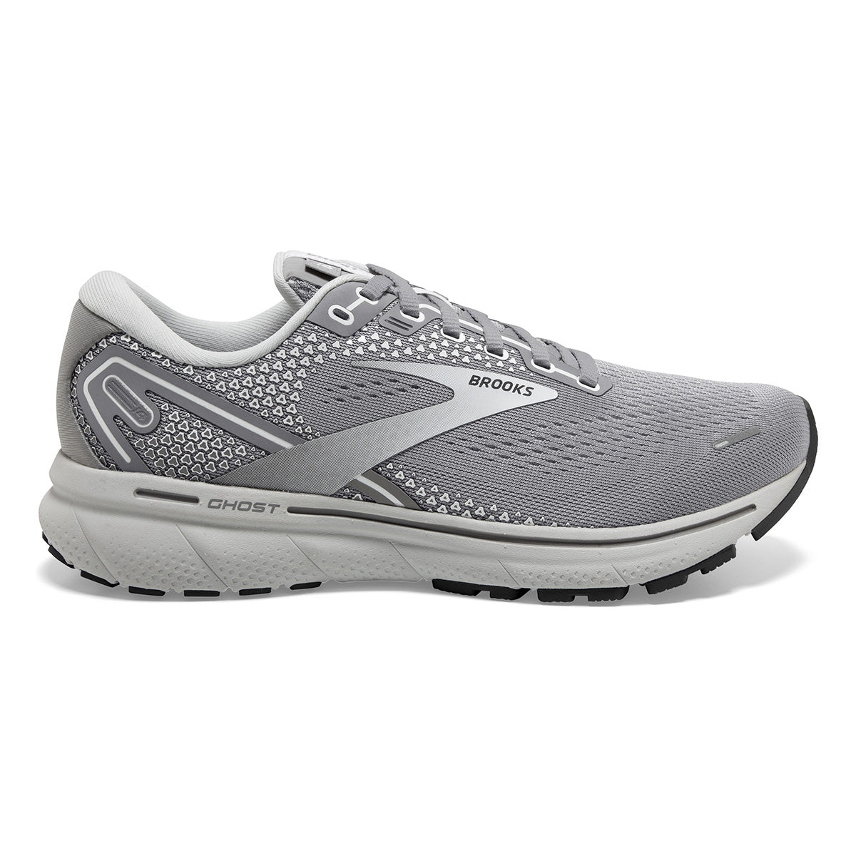 Brooks Ghost 14 — Black - Pink - Yucca — Size B — Width 8.5 — Front View