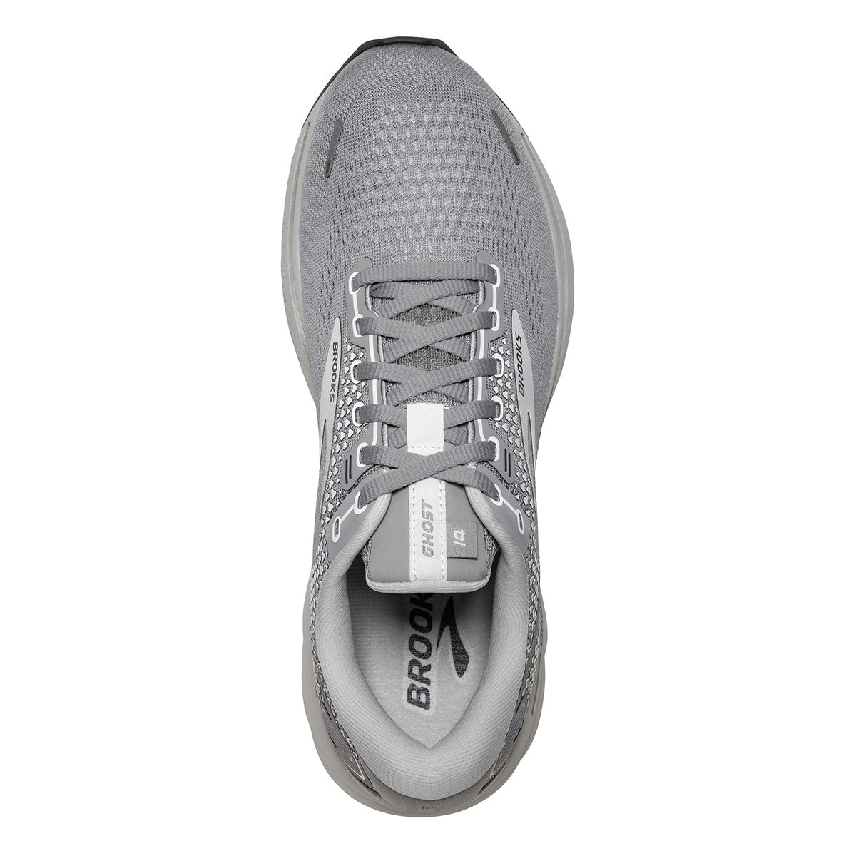 Brooks Ghost 14 — Black - Pink - Yucca — Size B — Width 8.5 — Back View