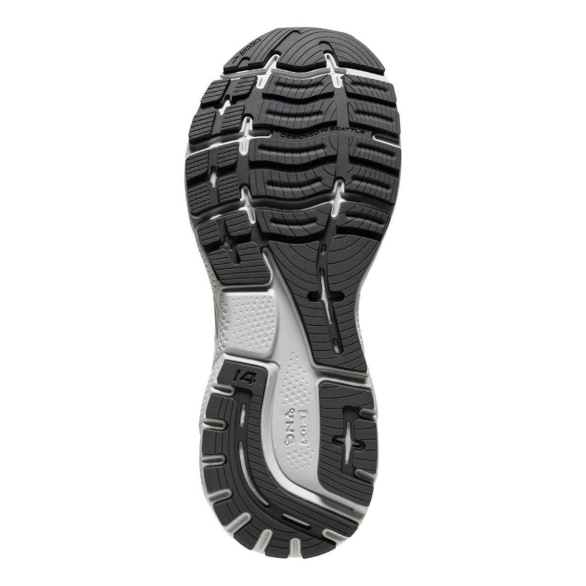 Brooks Ghost 14 — Black - Pink - Yucca — Size B — Width 8.5 — Top View