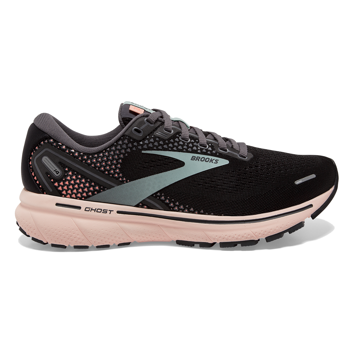 Brooks Ghost 14 — Black - Pink - Yucca — Size B — Width 8.5 — Alternate View 21