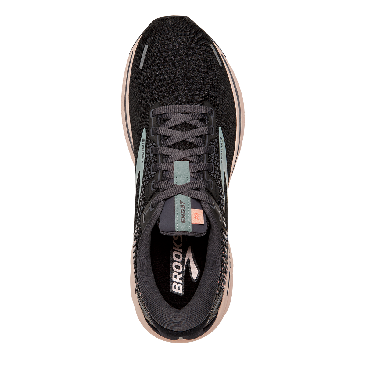 Brooks Ghost 14 — Black - Pink - Yucca — Size B — Width 8.5 — Alternate View 23