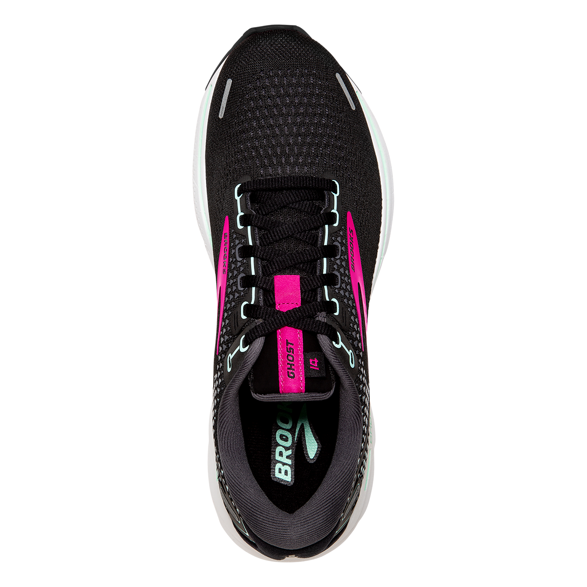 Brooks Ghost 14 — Black - Pink - Yucca — Size B — Width 8.5 — Alternate View 26