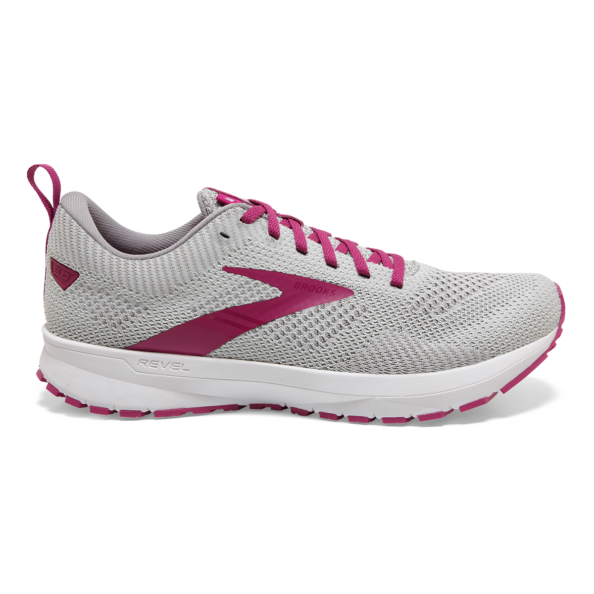 Brooks Revel 5 — Grey - White - Baton Rouge — Size B — Width 10 — Alternate View 25