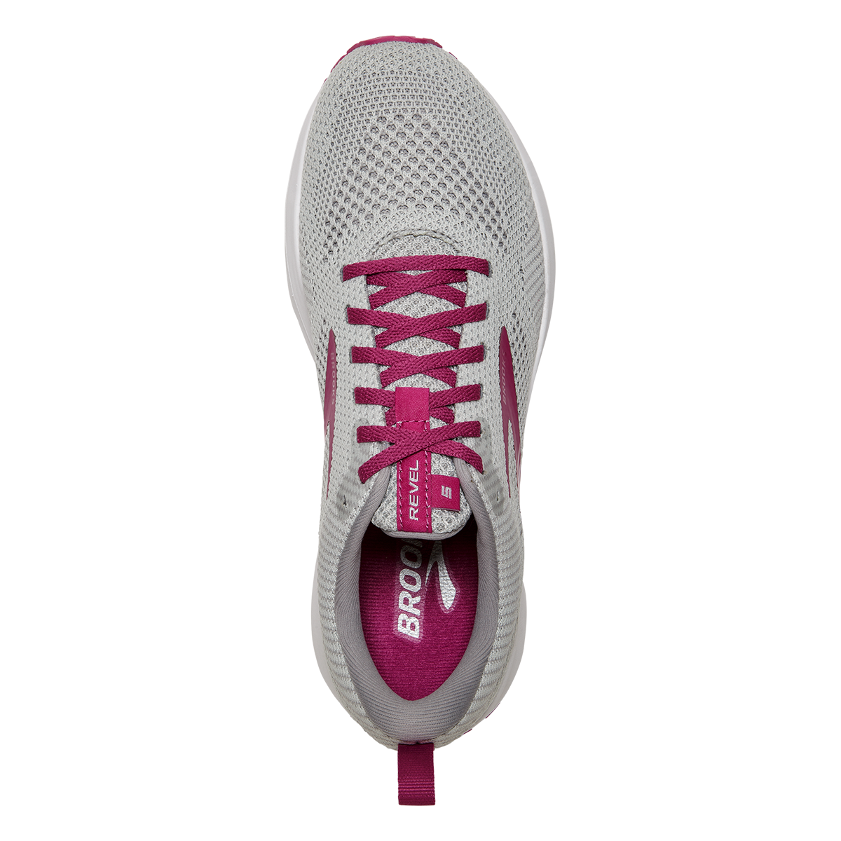 Brooks Revel 5 — Grey - White - Baton Rouge — Size B — Width 10 — Alternate View 27