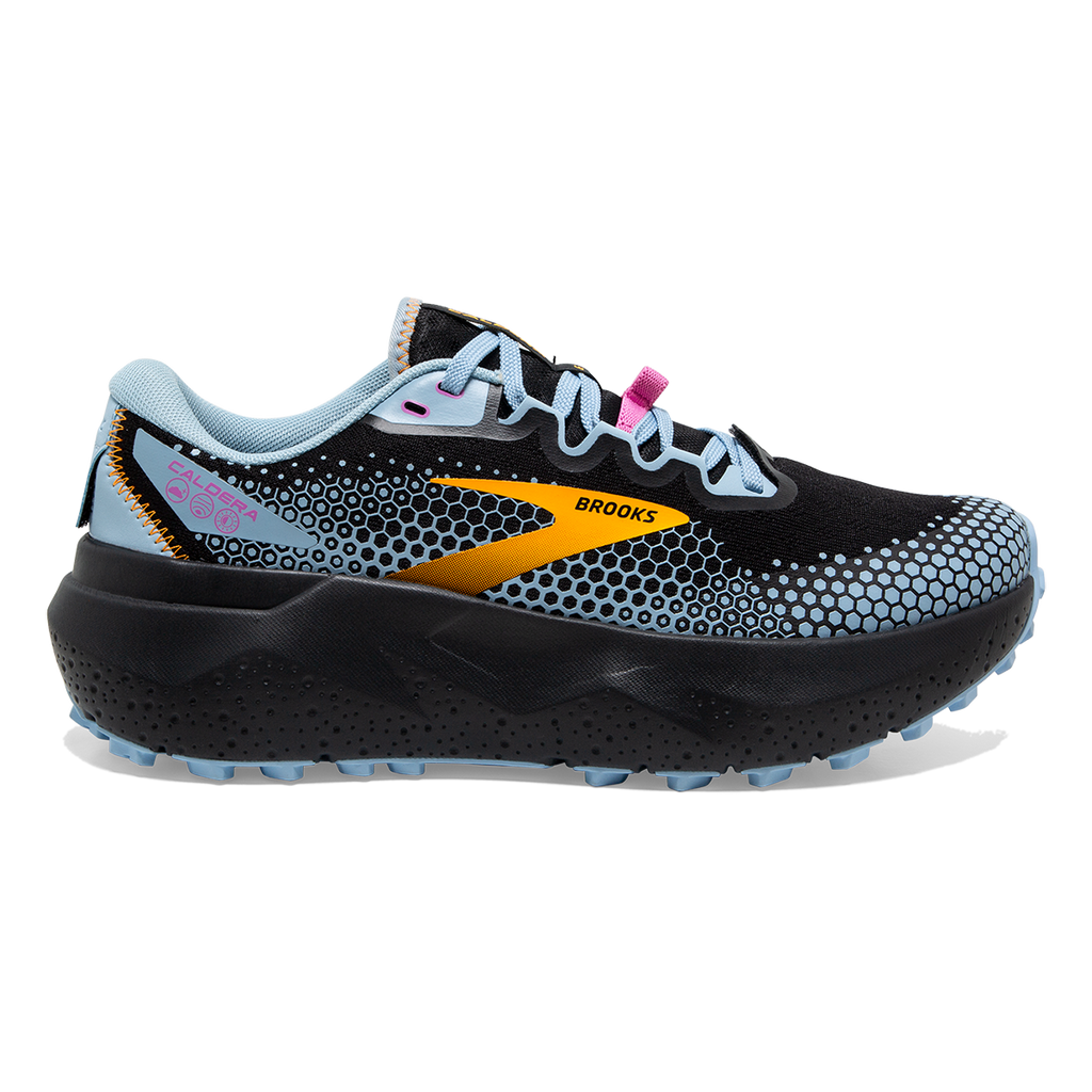 Brooks Caldera 6 — Black - Blissful Blue - Grey — Size B — Width 10 — Detail View