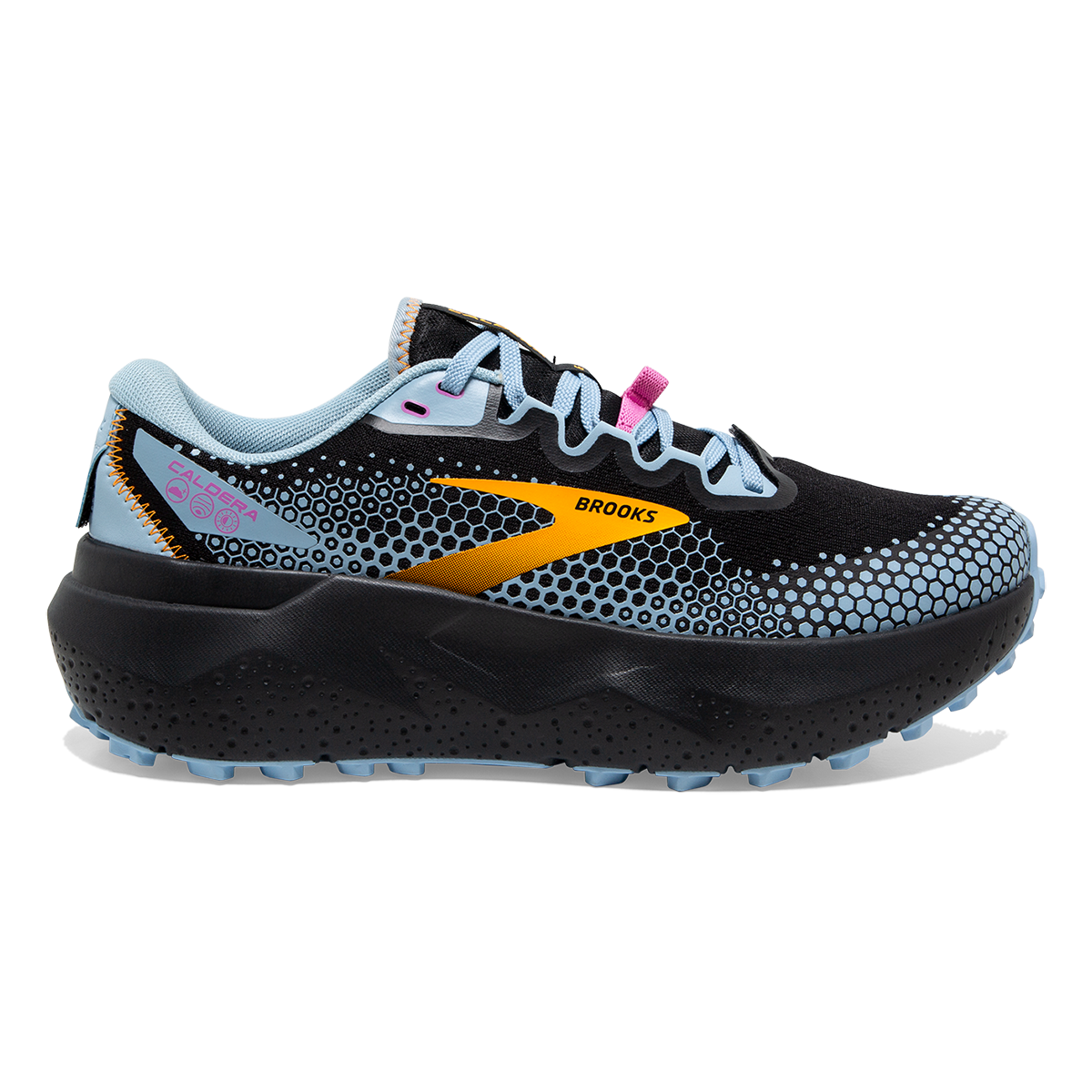 Brooks Caldera 6 — Black - Blissful Blue - Grey — Size B — Width 10 — Detail View