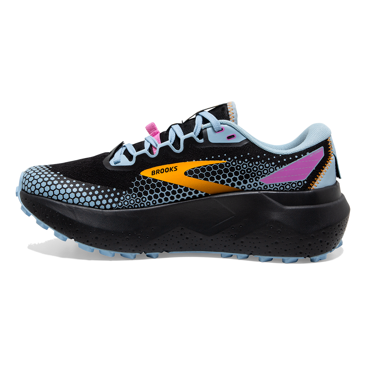 Brooks Caldera 6 — Black - Blissful Blue - Grey — Size B — Width 10 — Lifestyle View